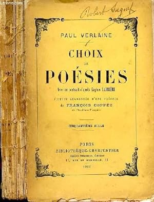 Bild des Verkufers fr CHOIX DE POESIES zum Verkauf von Le-Livre