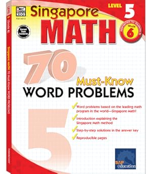 Immagine del venditore per Singapore Math 70 Must-Know Word Problems Level 5, Grade 6 (Paperback or Softback) venduto da BargainBookStores