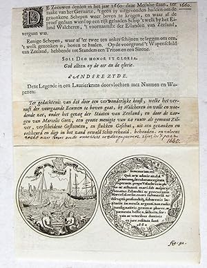 Pamphlet regarding Historical medals and Walcheren (pamflet historiepenningen en Walcheren).