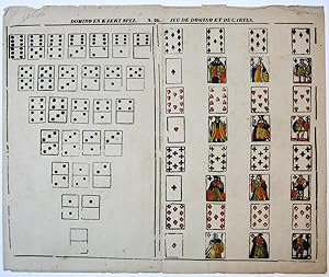 [Centsprent, Antique game] Domino en Kaertspel / Jeu de Domino et de Cartes. N. 16.
