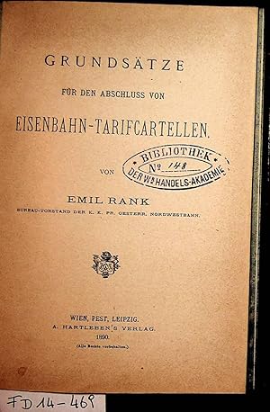 Grundsätze für den Abschluss von Eisenbahn-Tarifcartellen.