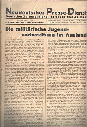 Neudeutscher Presse - Dienst Deutscher Zeitungsdienst für das In - und Ausland Nr.2