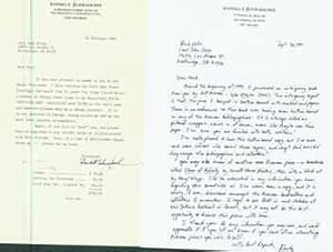Two signed notes from Randall F. Schwabacher to Herb Yellin of the Lord John Press.