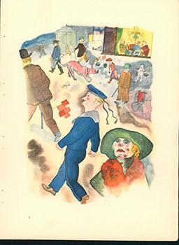 Passanten (1921) (Passers-by). Aquarell Plate No. I from Ecce Homo. Originalausgabe. First edition.