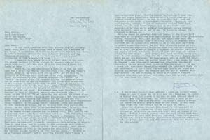 Imagen del vendedor de Typed letter signed, playwright Jan Quackenbush to Herb Yellin to Truman Capote, Nov. 15, 1982. RE: Nicholas Vergette, theatre. a la venta por Wittenborn Art Books