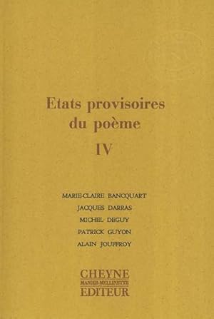 etats provisoire du poeme iv