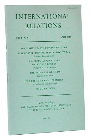 Seller image for International Relations, Volume I, Number 1 (April 1954) for sale by Cat's Cradle Books