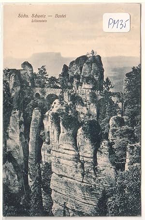 Bild des Verkufers fr AK Schsische Schweiz Bastei Lilienstein ungelaufen zum Verkauf von GAENSAN Versandantiquariat