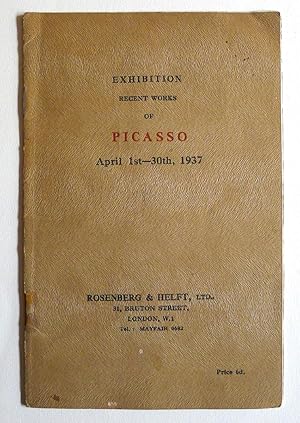 Recent Works of Picasso. Rosenberg & Helft, Ltd, London April 1st-30th, 1937.