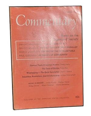 Image du vendeur pour Commentary: A Jewish Review, Vol. 29, No. 4 (April 1960) mis en vente par Cat's Cradle Books