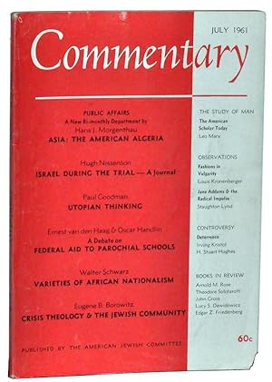 Seller image for Commentary: A Jewish Review, Vol. 32, No. 1 (July 1961) for sale by Cat's Cradle Books