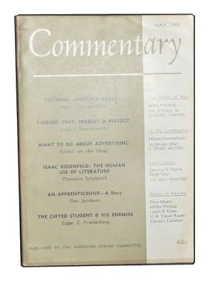 Image du vendeur pour Commentary: A Jewish Review, Vol. 33, No. 5 (May 1962) mis en vente par Cat's Cradle Books