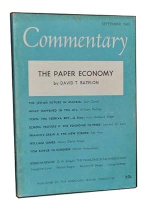 Seller image for Commentary: A Jewish Review, Vol. 34, No. 3 (September 1962) for sale by Cat's Cradle Books