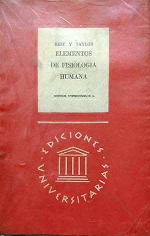 Imagen del vendedor de Elementos de fisiologa humana. Traduccin de Samuel Middleton, Bjorn Holmgren y Daisy Bentez a la venta por Librera Monte Sarmiento