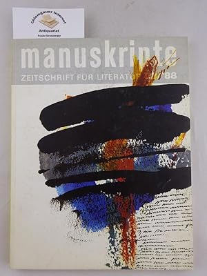 Seller image for manuskripte. Zeitschrift fr Literatur. 99. 28. Jahrgang. 1988. for sale by Chiemgauer Internet Antiquariat GbR