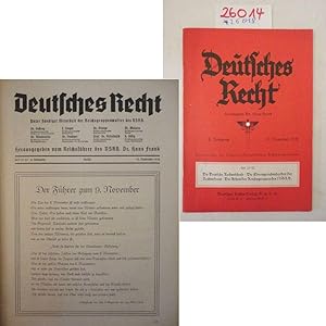 Seller image for Deutsches Recht: Zentralorgan des Bundes Nat.-Sozialistischer Deutscher Juristen. 8. Jahrgang 1938 * Heft 21/22 vom 15. November 1938 for sale by Galerie fr gegenstndliche Kunst