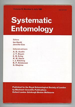 Seller image for Systematic Entomology Volume 10, Number 3, January 1985 for sale by Andmeister Books