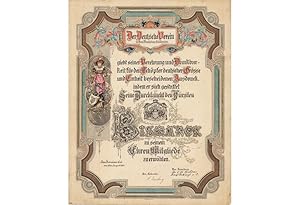 SAN FRANCISCO / OTTO VON BISMARCK / FINE MANUSCRIPTS: DER DEUTSCHE VEREIN IN SAN FRANCISCO, CALIF...