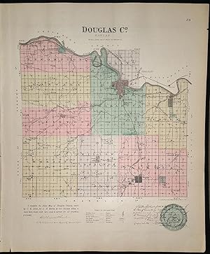 [Map] Douglas Co., Kansas [backed with] Baldwin City (of Douglas County, Kansas.)