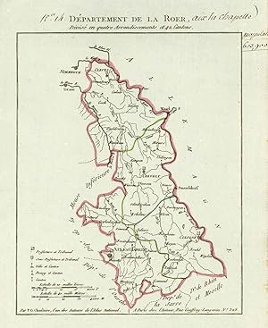 'Département De La Roer, Divisé en quatre Arrondissements et 42. Cantons':.