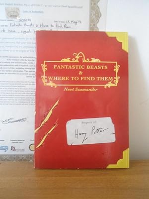 Fantastic Beasts and Where to Find Them- SIGNED BY JK ROWLING- US 1st Edition 1st Print Paperback