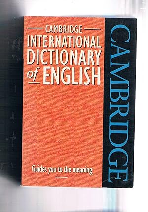 Bild des Verkufers fr Cambridge international dictionary of English. zum Verkauf von Libreria Gull