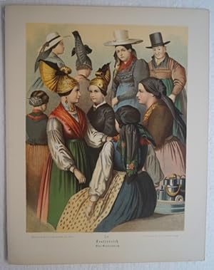 Seller image for Oesterreich. Ober-Oesterreich. Originale Farb-Lithographie von Albert Kretschmer (1825 - 1891) auf Kunstdruck-Karton im Stein signiert. Unterhalb der Darstellung betitelt. Blattgre ca. 31,8 x 25 cm. for sale by Treptower Buecherkabinett Inh. Schultz Volha