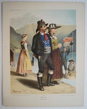 Seller image for Tyrol. Archenkirch. Originale Farb-Lithographie von Albert Kretschmer (1825 - 1891) auf Kunstdruck-Karton im Stein signiert. Unterhalb der Darstellung betitelt. Blattgre ca. 31,6 x 24,7 cm. for sale by Treptower Buecherkabinett Inh. Schultz Volha