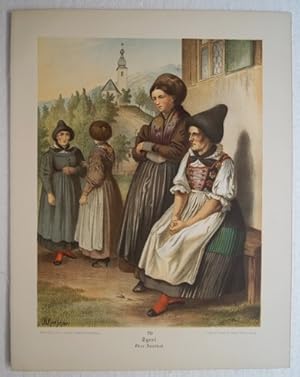 Seller image for Tyrol. Ober-Innthal. Originale Farb-Lithographie von Albert Kretschmer (1825 - 1891) auf Kunstdruck-Karton im Stein signiert. Unterhalb der Darstellung betitelt. Blattgre ca. 31,6 x 25 cm. for sale by Treptower Buecherkabinett Inh. Schultz Volha