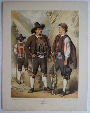 Seller image for Tyrol. Passeyer. Originale Farb-Lithographie von Albert Kretschmer (1825 - 1891) auf Kunstdruck-Karton im Stein signiert. Unterhalb der Darstellung betitelt. Blattgre ca. 31,9 x 24,7 cm. for sale by Treptower Buecherkabinett Inh. Schultz Volha