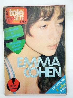 REVISTA TELE SIETE 26. 28 MAYO A 3 JUNIO. EMMA COHEN, 1973. PROGRAMACION TV (Vvaa) Controladas, 1973