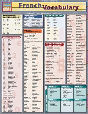 Bild des Verkufers fr French Vocabulary Laminate Reference Chart (Poster) zum Verkauf von BargainBookStores