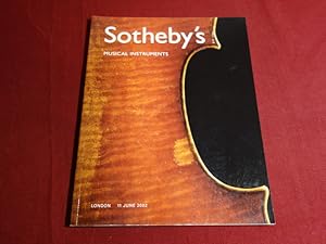 Image du vendeur pour SOTHEBY S MUSICAL INSTRUMENTS LOTS 1-151. London 11 June 2002 mis en vente par INFINIBU KG