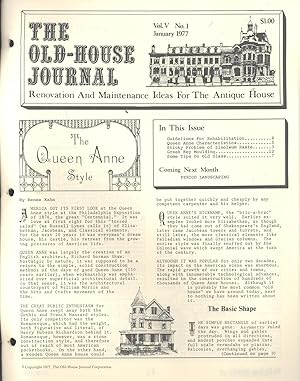 Imagen del vendedor de The Old-house journal : renovation and maintenance ideas for the antique house. ; The Old-house journal catalog[old house is a way of life; Protecting the aging house from winter storms; Old-house living a brownstone in Brooklyn; Sealing leaky windows; Quieting a steam heating system; Flat-roof repairs; Chimney check up; The care and cleaning of brass; Refinishing secrets of the Boston Museum; The bare-brick mistake; A schoolhouse in Kentucky; Restoring shutters to working order; Surgery on a staircase; Coping with frayed electrical wiring; How to apply French polish; Recipes for reviving and refinishing; Teaching a fireplace not to smoke; Antique wallpaper preservation; Victorian gingerbread; The art of getting plastered; Tricks; etc] a la venta por Joseph Valles - Books