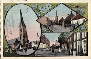 Ansichtskarte / Postkarte Klerken Houthulst Westflandern, Stadtansichten, Kirche, Windmühle
