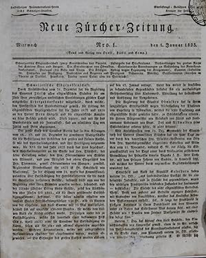 Neue Zürcher Zeitung. Dritter Jahrgang 1823.