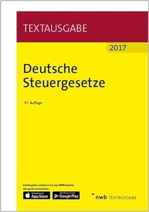 Seller image for Deutsche Steuergesetze (Textausgabe) : Inkl. App. Zugangscode im Buch for sale by AHA-BUCH