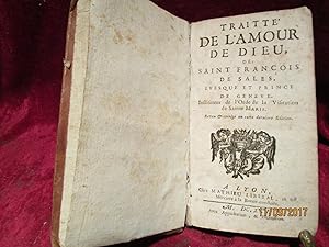 Seller image for TRAITT DE L'AMOUR DE DIEU - TOMES I et II - 1691 for sale by LA FRANCE GALANTE