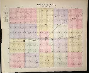 [Map] Pratt County, Kansas [backed with] Pratt Center, Pratt Co.