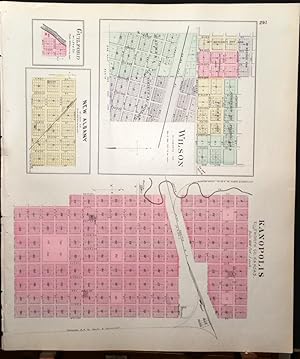 [Map] Wilson, & Kanopollis (of Ellsworth County, Kansas), Gullford, and New Albany (of Wilson Co....
