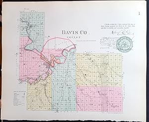 [Map] Madison (of Greenwood County, Kansas), Waverly (Coffey Co.), New Milford, Bacheller (of Dav...