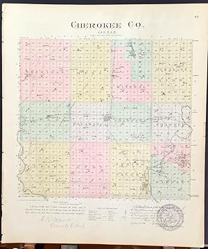 [Map] Cherokee County, Kansas [backed with] Columbus (of Cherokee Co.)