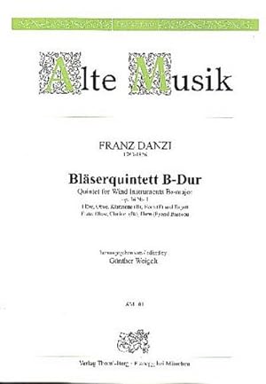 Bild des Verkufers fr Quintett B-Dur op.56,1fr Flte, Oboe, Klarinette, Horn und Fagott : Stimmen zum Verkauf von AHA-BUCH GmbH