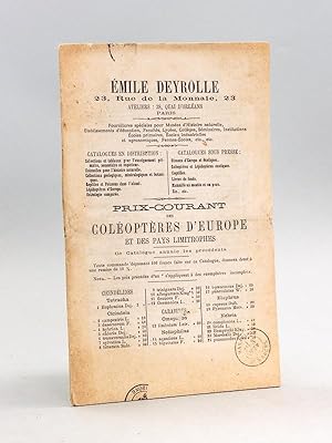 Prix-Courant des Coléoptères d'Europe et des Pays limitrophes [ Catalogue ]