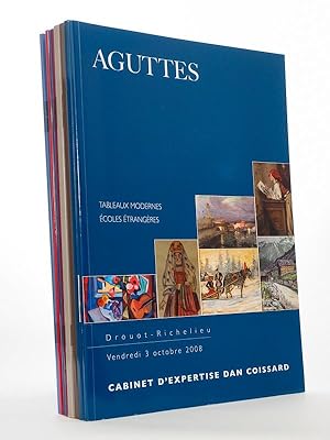 [ Lots de 8 petits catalogues de la maison Aguttes, Paris Drouot-Richelieu, années 2008 2009 et 2...