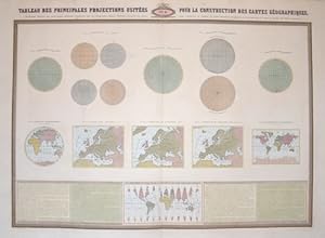 Seller image for Tableau des principales Projections usites pour la consruction des cartes Geographiques for sale by Antique Sommer& Sapunaru KG