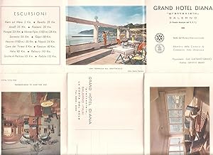 Faltprospekt mit integr. Postkarte Grand Hotel Diana grattacielo, Salerno, Italien. Diverse Abbil...