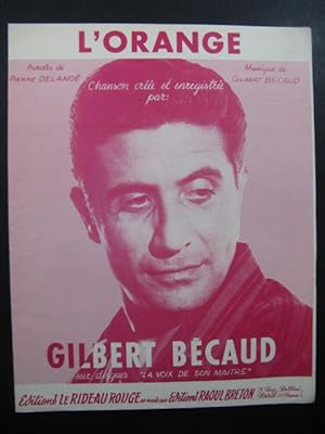 L Orange Gilbert Bécaud Chant Piano 1964