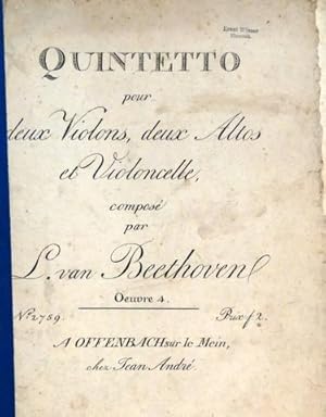 [Op. 04] Quintetto pour deux violons, deux altos et violoncelle. Oeuvre 4