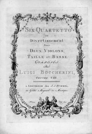 [G. 177-182] Six quartetto ou Divertissement pour deux violons, taille et basse. Oeuvre VIII